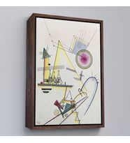 Çerçeveli Wassily Kandinsky - Hassas Ruh Tablosu (Kahverengi)