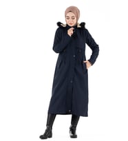 İçi Peluş Mont-Lacivert