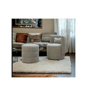 Relax Tedyy bir berjer ve bir puf (salon ,ofis, balkon) ikili takım