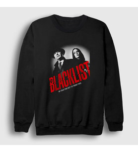 Presmono Unisex Siyah Trust The Blacklist Sweatshirt 183960tt