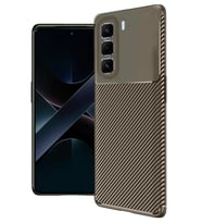 Newface İnfinix Hot 50 Pro Plus 4G Auto Focus Karbon Kapak - Kahverengi