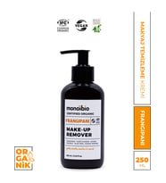 Monoibio Organik Frangipani Yüz Göz Makyaj Temizleme Kremi  Sütü Makeup Remover  Vegan