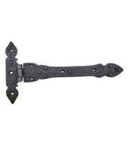 Antika Tarz Dekoratif Pirinç Kuyruklu Lale Menteşe - 147x193 mm, Oksit