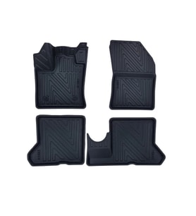 Renault Express 2021 Sonrasi ile Uyumlu Carbon Desenli Ultra Premium Havuzlu Oto Paspas (Çok Renkli)