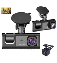 Araç Araba Kamerasi Black Box Traffic Recorder 3 Kameralı (5343)