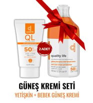 Ql 110 ml Ve 50 ml Yüz Ve Vücut Güneş Kremi Seti - Leke Karşıtı Hyaluronik Asit Ve Collagen