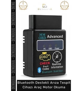 OBD2 Bluetooth Destekli Arıza Tespit Cihazı Geniş Cihaz Uyumluluğu Araç Motor Okuma