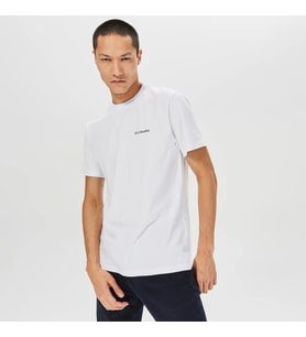 Columbia Cs0282 Csc M Basic Sm Logo Brushed Ss Tee Erkek T-shirt (Beyaz)