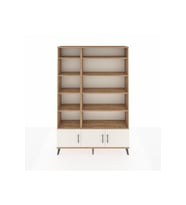 Arges Dolap 10 Raflı 3 Kapaklı 132x30x195 Çam-Aytaşı/Çam