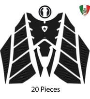 Grippatch - Mv Agusta 808 Brutale İle Uyumlu Kaydırmaz 6D Karbon  20 Parça Tank Pad Set - GC93