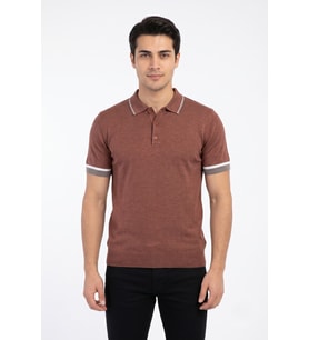 Erkek Polo Yaka Kısa Kollu Triko Tişört Regular Kalıp BGL-ST05559
