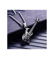 Gitar Kolye Paslanmaz Çelik (Gümüş)