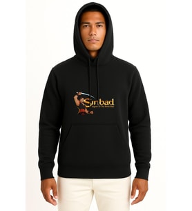 Kapüşonlu Denizci Sinbad Seven Seas Göğüs Tasarımlı Unisex Sweatshirt