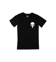 The Punisher Cep Logo Tasarımlı Siyah Tişört