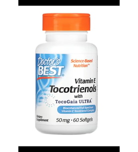 Doctor's Best, Vitamin E Tocotrienols with TocoGaia Ultra, 50 mg, 60 Softgels 3540 (Renksiz)
