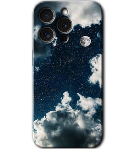 İphone 15 Pro Max Kılıf HD Desen Baskılı Kılıf - Gece Gökyüzü