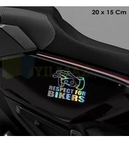 Respect For Bikers Motosiklet Saygı Araç Hologram Oto Sticker Etiket Yapıştırma Renkli 20 x 15 Cm
