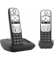 Gigaset A690A Duo 2 Ahizeli Telesekreterli Telsiz Telefon (Siyah)