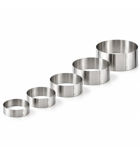 Fida Pasta Çemberi Yuvarlak Düz 0,8mm Yükseklik 5 cm Paslanmaz Ø30 cm