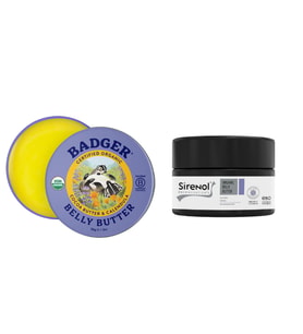 Badger Karın Bölgesi Nemlendirici Krem ve Sirenol Organik Göğüs Ucu Krem Set 56 gr / 15 mL