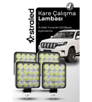 12-24V 16 LED 4 Adet Offroad ATV Kamyon Tır Traktör İş Makinesi