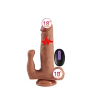 Dildo Series Brody Sallama Modlu Dual Titreşimli Realistik Penis 21.5 Cm