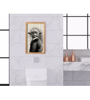 BK Home Banyo Tuvalet Dekoratif Retro Ahşap Tablo-5
