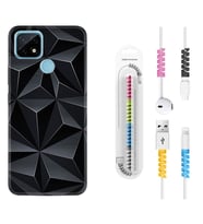 Realme C11 C21 C21Y C25Y C11 2021 Kılıf Kablo Koruma Spiral Silikon Prizmalar 1782