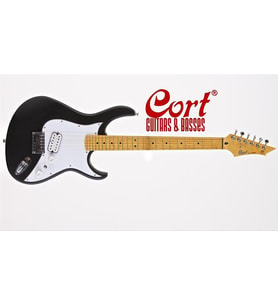 Cort GARAGE1 BKS Elektro Gitar  Siyah Satin - Çantalı
