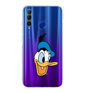 Huawei Honor 20 Lite  Kamera korumalı Kapak Donald Duck Tasarımlı  Şeffaf Kılıf