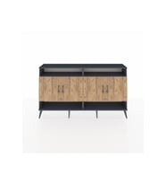 Arges Konsol 6 Raflı 4 Kapaklı 176x30x99 Antrasit-Çam/Antrasit