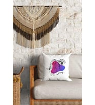 Çizgi Kedi Desenli Çift Yön Dijital Baskılı Dekoratif Kırlent Kılıfı Yastık Kılıfı 39x39cm