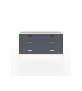 Arges Konsol 6 Çekmeceli  176x30x99 Çam-Aytaşı/Antrasit