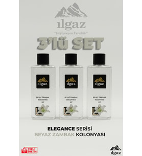 Ilgaz Beyaz Zambak Kolonyası 3'lü Set 80 Derece 400 Ml Elegance Series