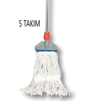 Yumuşak ve dayanıklı 5'li ıslak paspas seti, temizlikte kolaylık sağlar