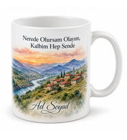 Memleket Manzarası Baskılı Kupa Bardak Nostalji Hediye Özel Tasarım