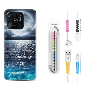 Xiaomi Poco X3 Pro M4 Pro X4 Pro C40 10C Kılıf Kablo Koruma Spiral Silikon Great Moon 1301