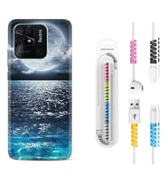 Xiaomi Poco X3 Pro M4 Pro X4 Pro C40 10C Kılıf Kablo Koruma Spiral Silikon Great Moon 1301