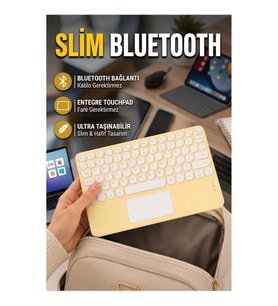Slim Kablosuz Bluetooth Klavye – Android iOS Windows Uyumlu Taşınabilir Tasarım