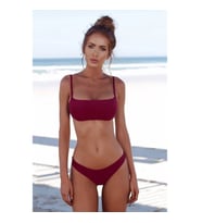 Angelsin Bikini Tek Üstü (Bordo)