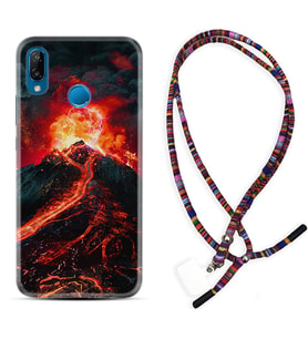 Huawei P20 Lite Mate 10 20 Lite Pro P40 Lite KılıfBoyun Asklı Rasta Silikon Yanardağ 1611