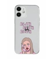 Iphone 12 Uyumlu Blah Blah Blah Mean Girls Desenli Şeffaf Telefon Kılıfı