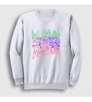 Presmono Unisex Beyaz Love Bites Def Leppard Sweatshirt 550280tt