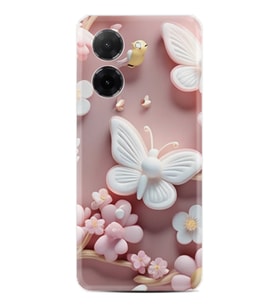 Xiaomi Redmi A5 4G Kılıf Boutique Baskılı Resimli Pembe Kelebekler Pcode -088