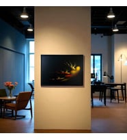 Dekoratif Soyut Tablo 50 x 70 cm CAN104 - Ev - Otel - Ofis - Hastahane - Kafe - Restourant Dekorasyonu (Hardal Sarısı)