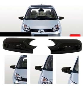 Renault Scenic 2 Batman Yarasa Ayna Kapağı Piona Black ABS 2004 2005 2006 2007 2008 2009