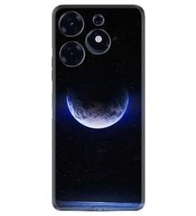 Tecno Spark 10 Pro Kılıf Resimli Desenli Silikon Platinium Series Midnight Moon 1802