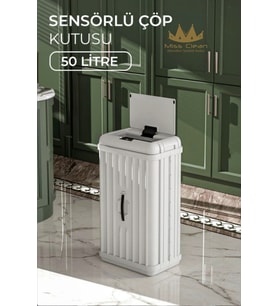 50 Litre Hareket Sensörlü Çok Amaçlı Katlanabilir Çöp Kovası