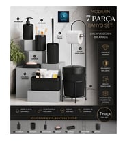 Premium Lüks 7’li Banyo Aksesuar Seti Modern Tasarım