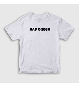 Presmono Unisex Çocuk Beyaz Nap Queen Hediye Uykucu Prenses T-Shirt 503933tt (Beyaz)